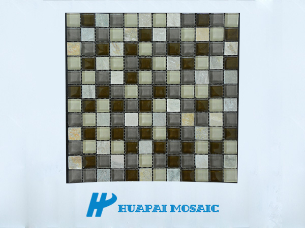glass mix marble mosaic